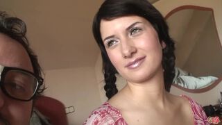 Despite being much older the Spanish teen allows him to pound her