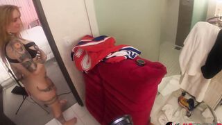 Behind the scenes of alt chicks Evilyn Ink and Misha Montana's threesome