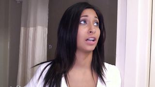 Pervy boss requests that the naughty Latina maid Jade Jantzen pleases him