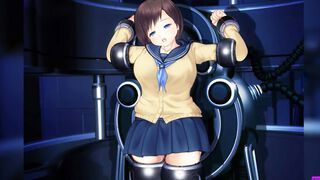 Sex toys and the hung cyborg make the busty teen squirt relentlessly