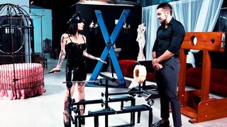 Horny lesbians eat each other's cunts in BDSM action