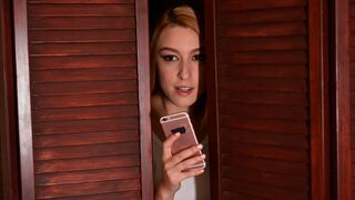 Tall big boobed MILF fucks a petite teen with a strapon