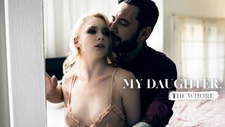 Blonde daughter gets disciplined and fucked by her dad