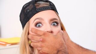 Submissive blonde takes a brutal punishment & BBC in her pussy