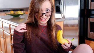 Bootylicious ginger humps her stepfather's dick in POV