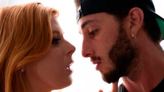 Sexy redhead gets her big boobs licked and pussy fucked