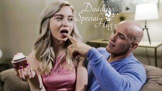 Little teen gets a threat and a big dick from her dad