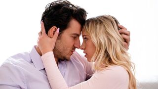 Blonde seductress sits on her stepbro's dick and rides it