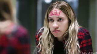 Pretty lesbian teens giving each other oral pleasure