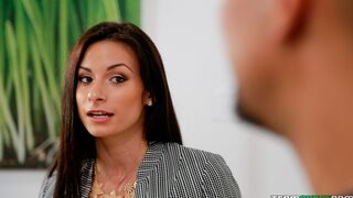 Sexy wife humps her hubby's dick in the kitchen