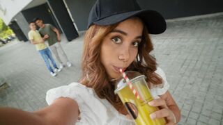 Petite ginger teen takes a hardcore pounding & facial