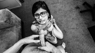 Mia Khalifa in episode Black and white deep throat audition