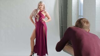 Blonde slut Lana Rose getting facial cum shot after hard sex