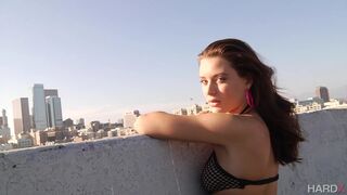 Nasty slut Lana Rhoades begs for a rough anal pounding and creampie