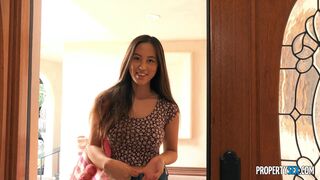 Asian teen Alexia Anders rewards her gracious BnB host with her pussy