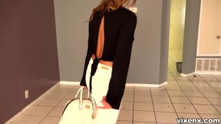 Incredibly hot realtor Sophia Leone lets her potential client smash her cunt