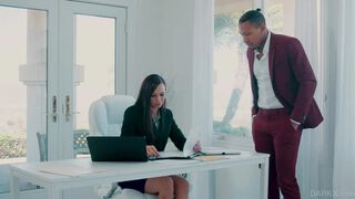 By the pool Aidra Fox is getting railed by a black guy