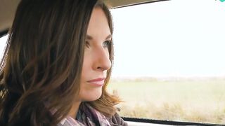 Stranger helps the stranded Jenifer Jane and creampies her during the shower