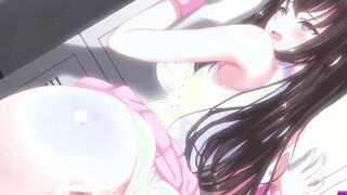 For the busty hentai babe to orgasm she needs multiple thick cocks