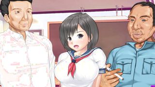 Schoolgirl is willing to get creampied in a threesome just to orgasm